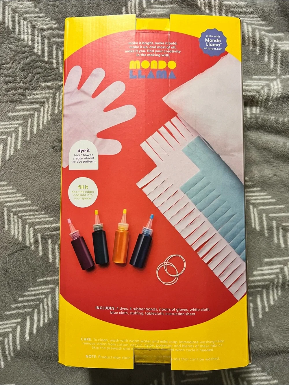 Mondo Llama Tie-Dye Pillow Kit — Multicolor Kids Craft